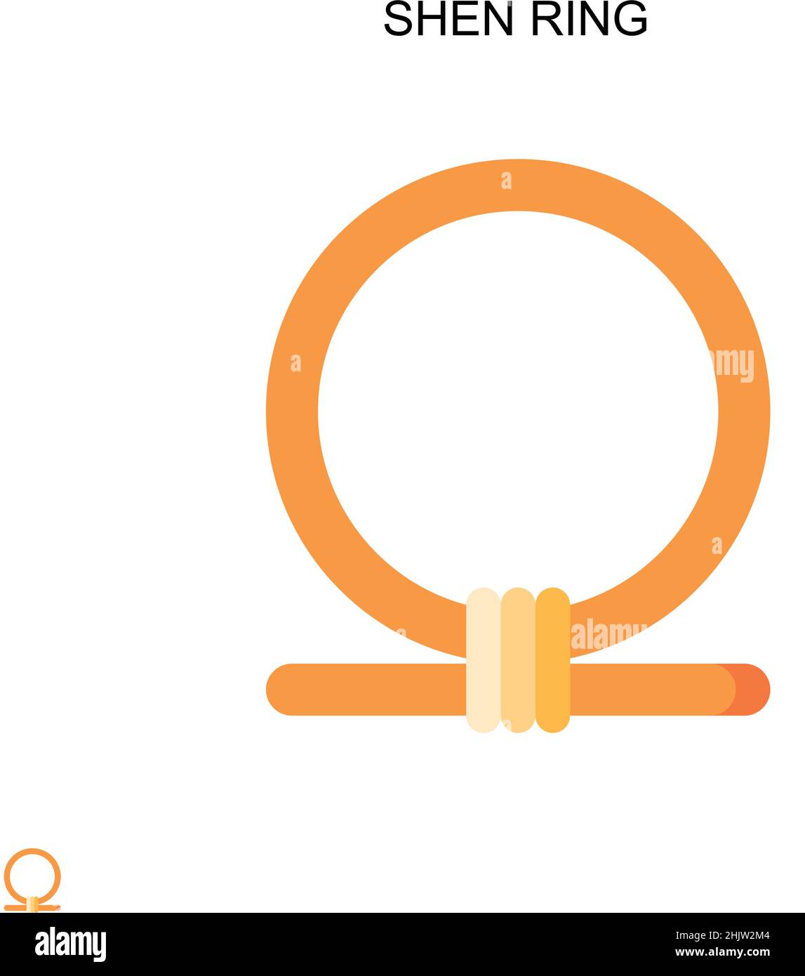 Icona vettoriale Shen Ring Simple. Modello di disegno del simbolo di illustrazione per l'elemento dell'interfaccia utente mobile Web. Illustrazione Vettoriale