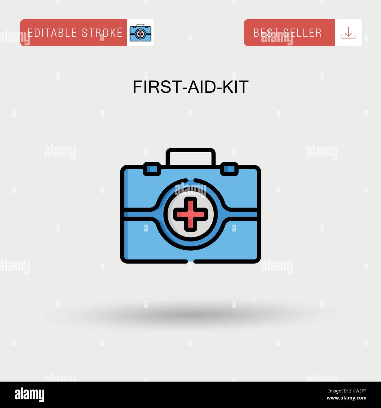 Icona vettore semplice kit di pronto soccorso. Illustrazione Vettoriale