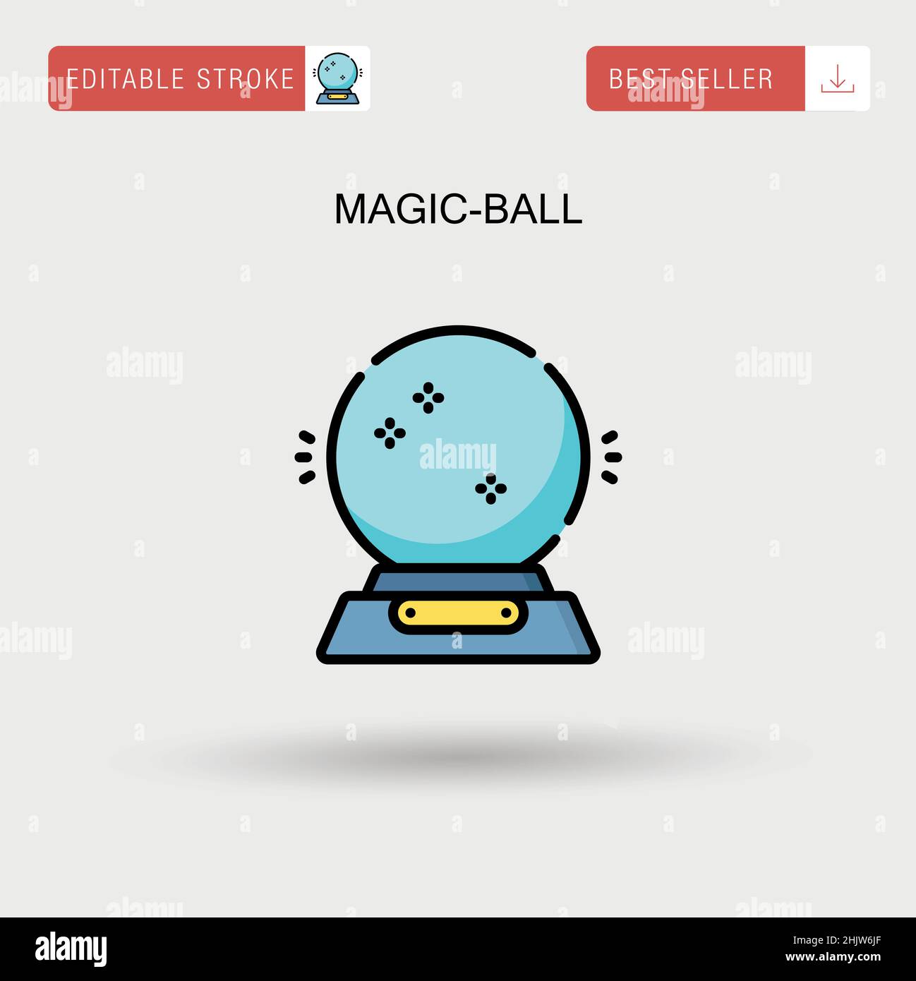 Magic-ball semplice icona vettoriale. Illustrazione Vettoriale