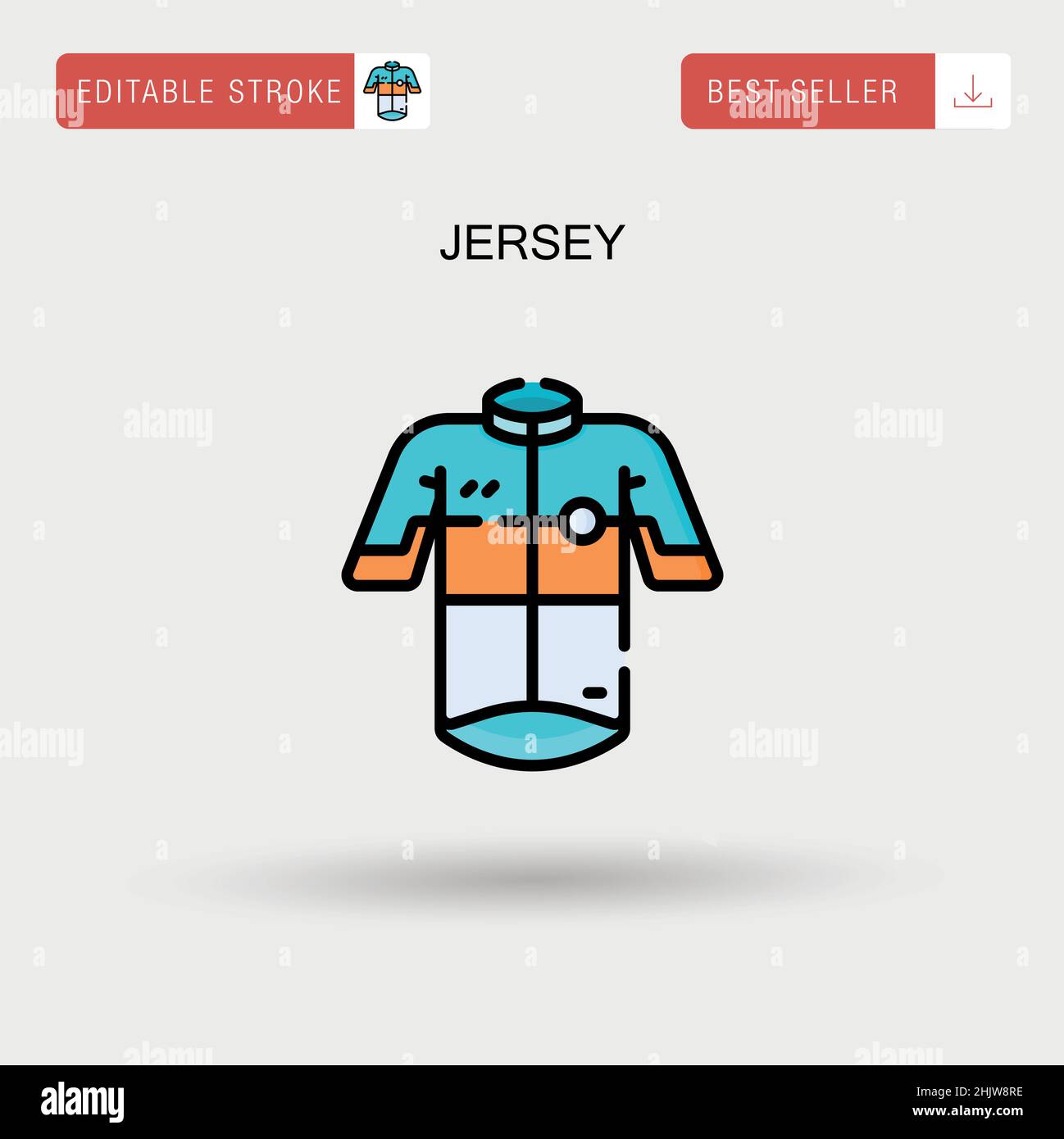 Icona vettore Jersey Simple. Illustrazione Vettoriale