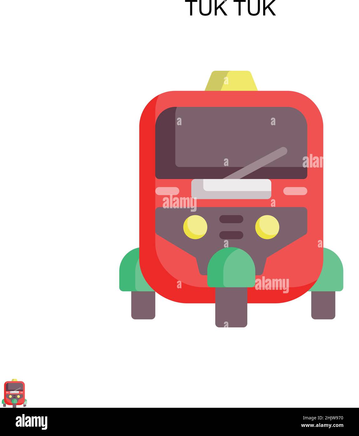 Icona del vettore TUK Simple. Modello di disegno del simbolo di illustrazione per l'elemento dell'interfaccia utente mobile Web. Illustrazione Vettoriale