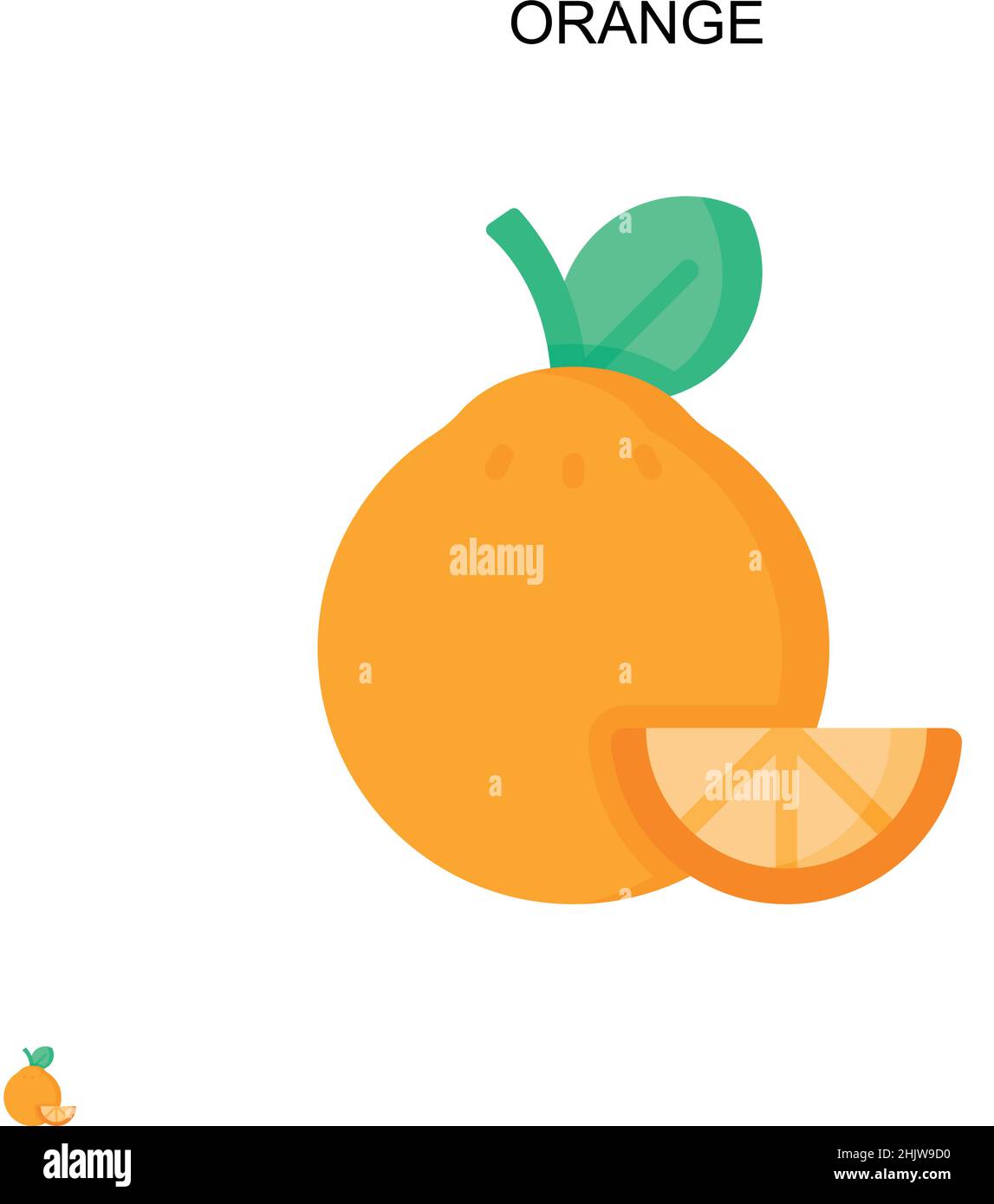 Icona vettoriale semplice arancione. Modello di disegno del simbolo di illustrazione per l'elemento dell'interfaccia utente mobile Web. Illustrazione Vettoriale