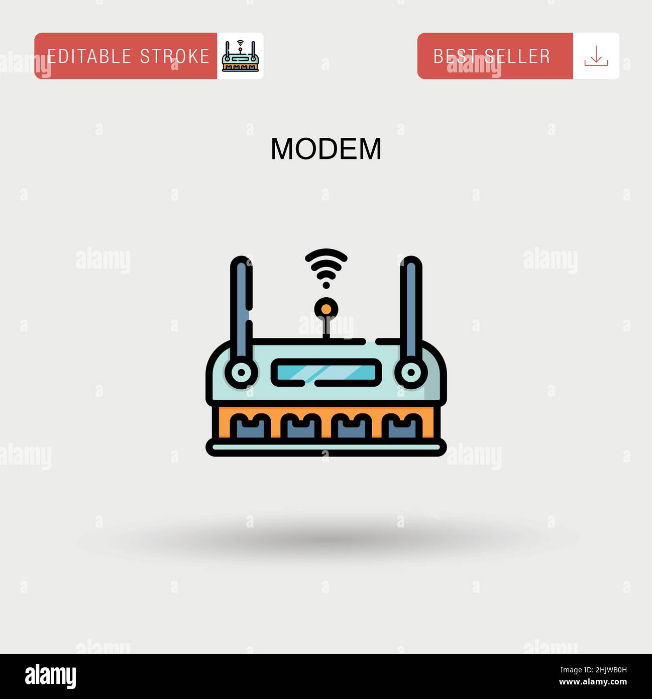 Icona vettore semplice modem. Illustrazione Vettoriale