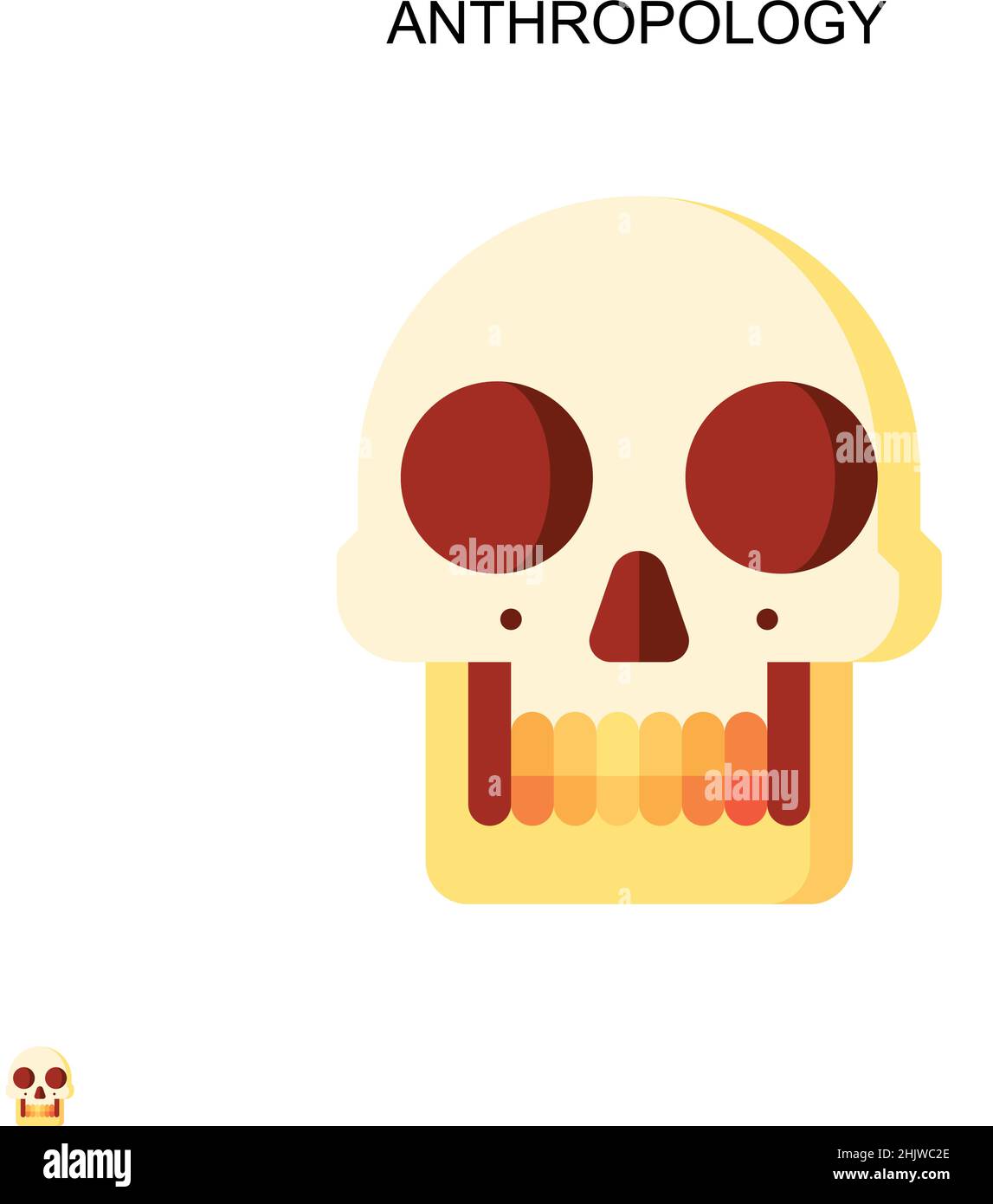 Antropologia semplice icona vettoriale. Modello di disegno del simbolo di illustrazione per l'elemento dell'interfaccia utente mobile Web. Illustrazione Vettoriale