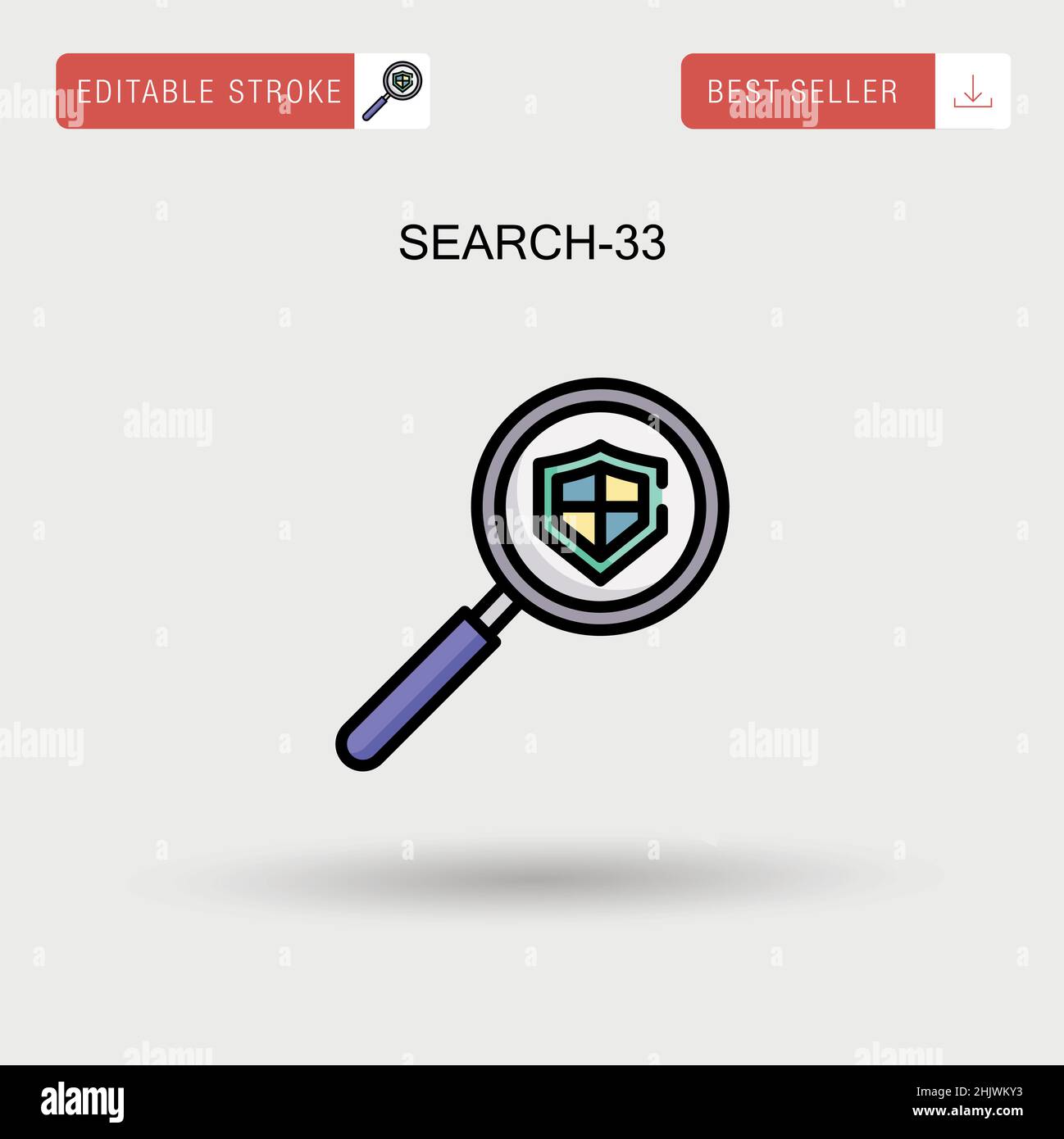 Search-33 icona vettore semplice. Illustrazione Vettoriale