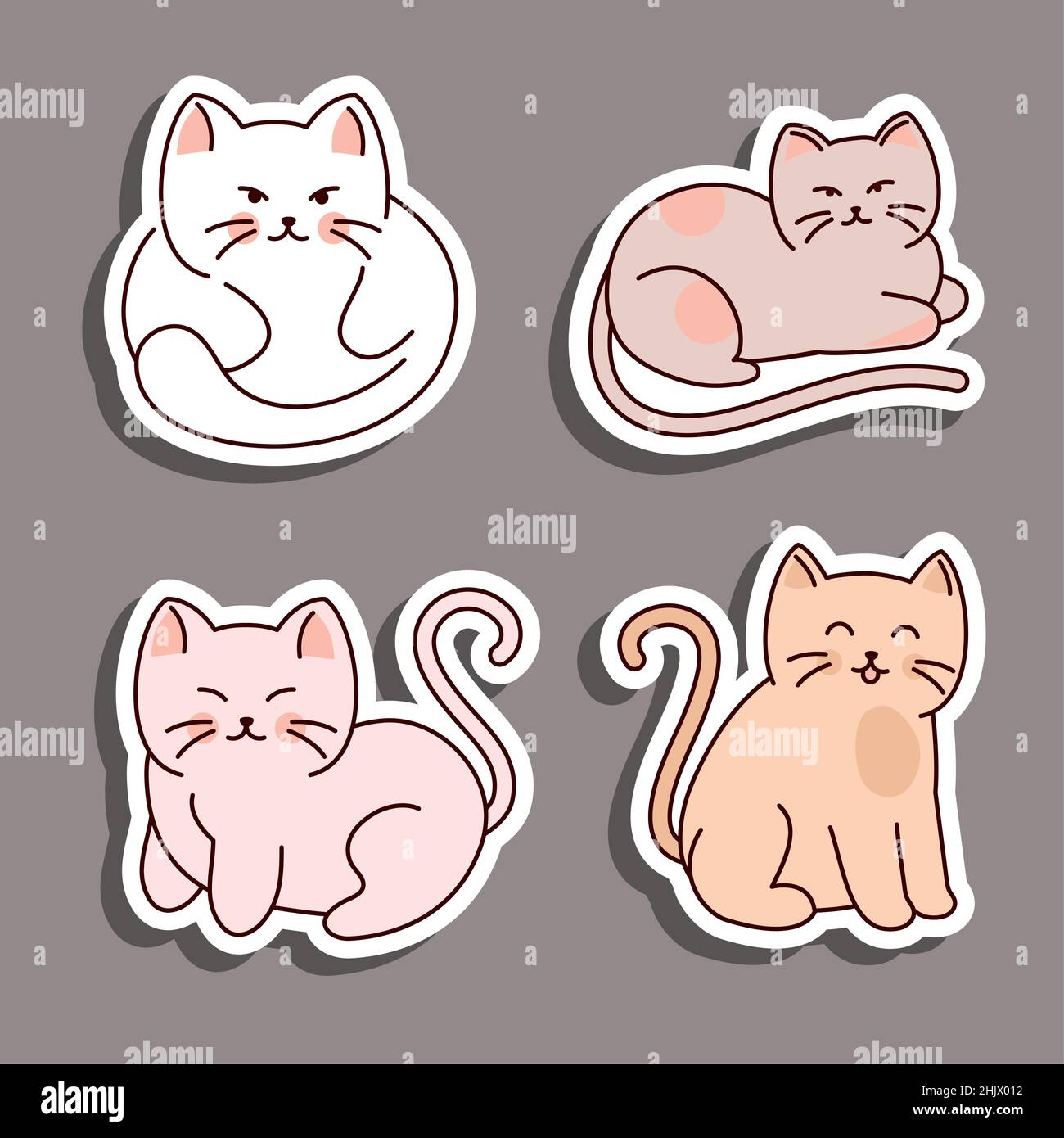 icone adesivi gatti Immagine e Vettoriale - Alamy