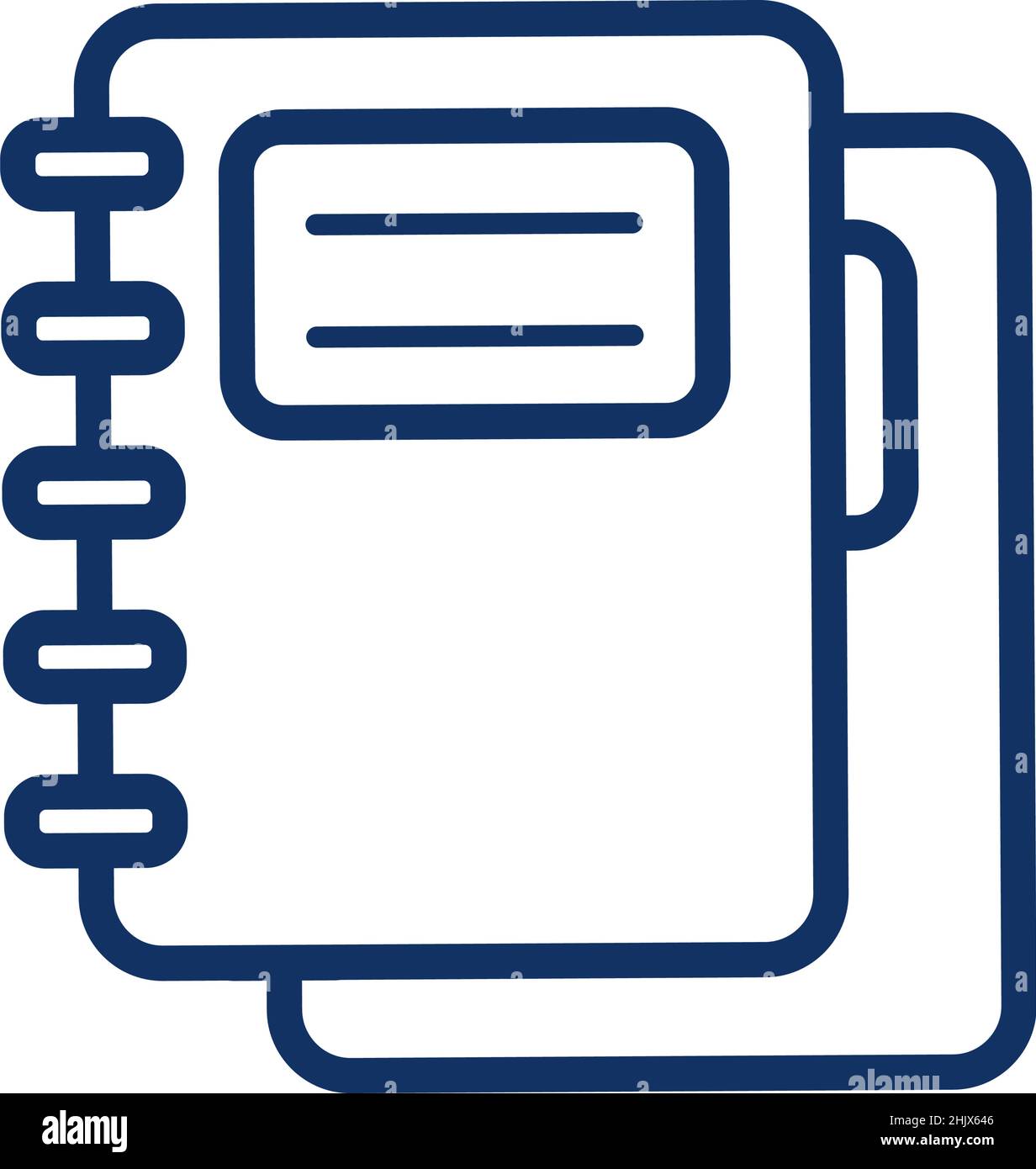 Icona del libro degli esercizi su sfondo bianco, illustrazione vettoriale Illustrazione Vettoriale