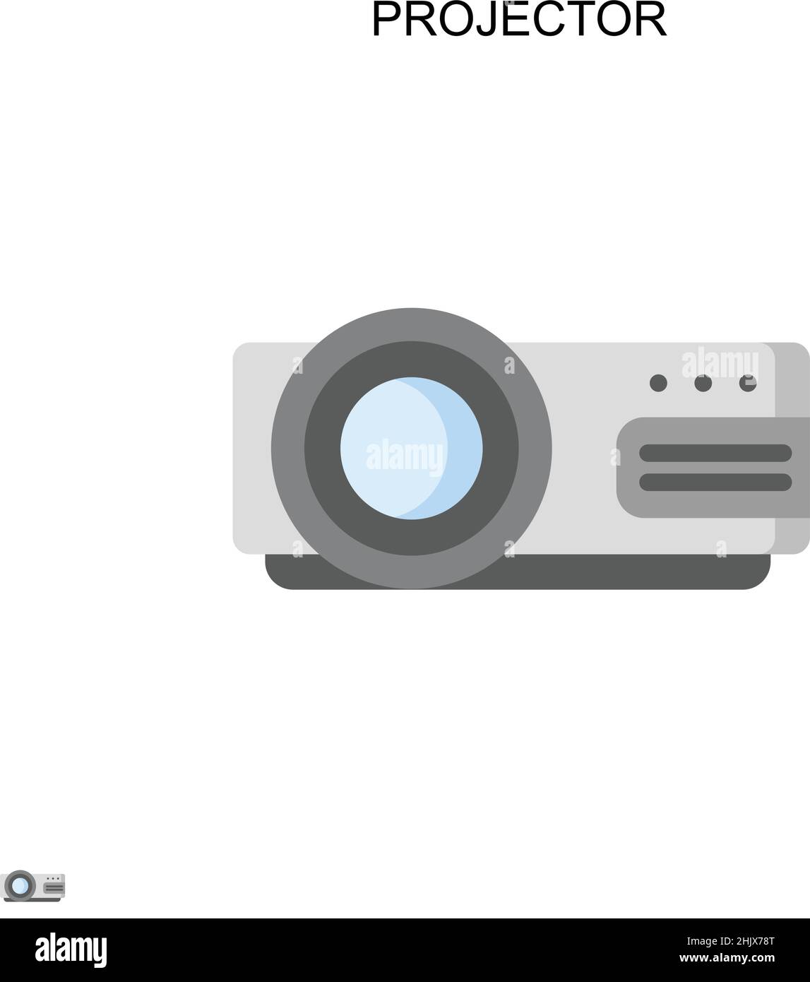 Icona vettoriale semplice del proiettore. Modello di disegno del simbolo di  illustrazione per l'elemento dell'interfaccia utente mobile Web Immagine e  Vettoriale - Alamy