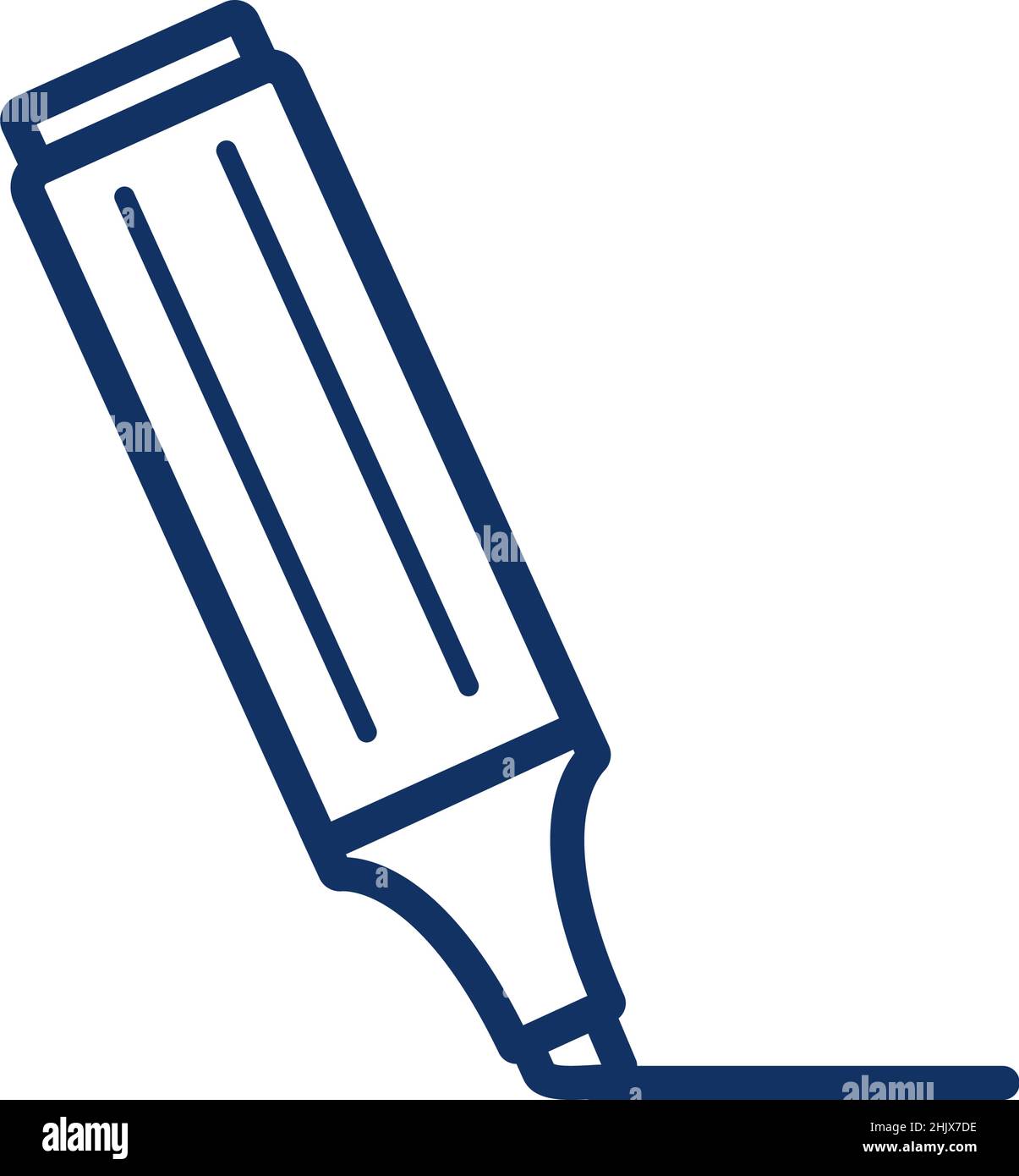 Icona del marcatore su sfondo bianco, illustrazione vettoriale Illustrazione Vettoriale