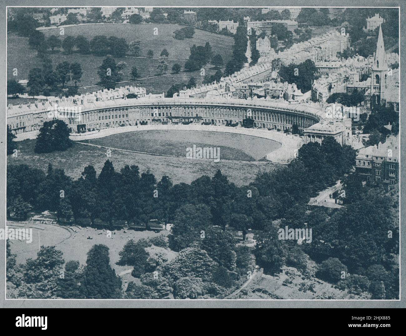 Royal Crescent, Bath. Somersetshire (1923) Foto Stock