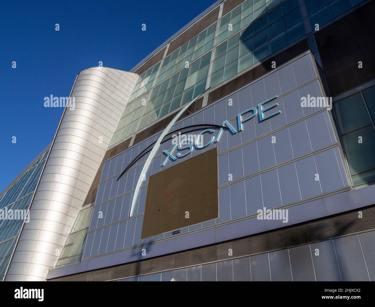 Xscape un centro ricreativo a Milton Keynes, Regno Unito Foto Stock
