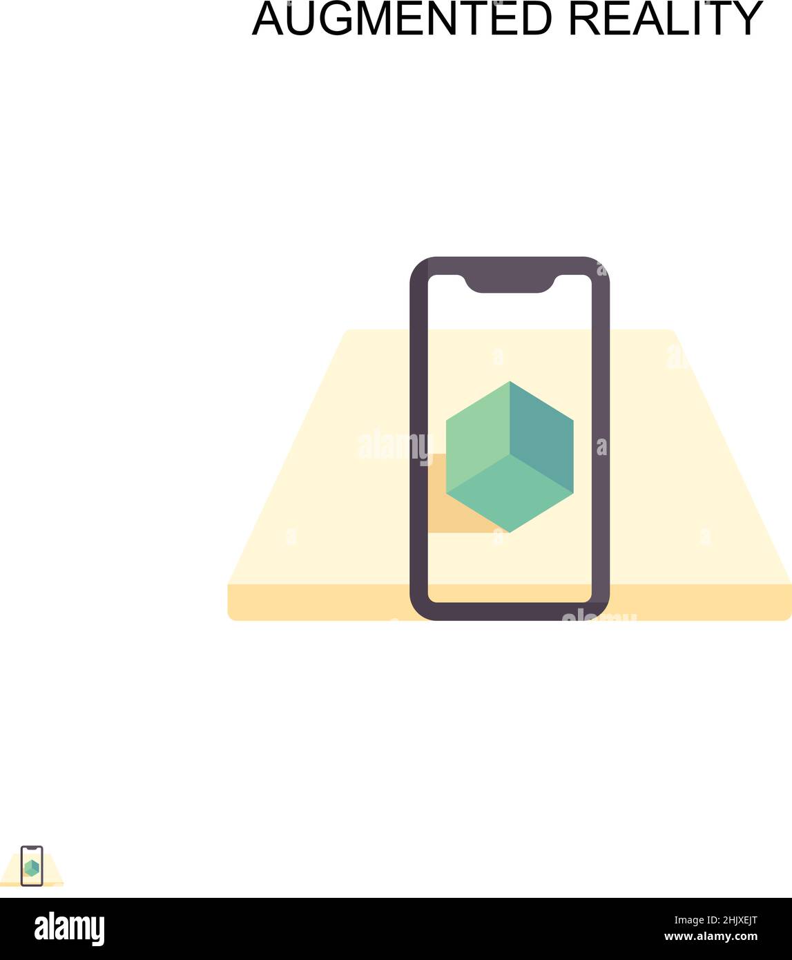 Icona vettoriale semplice realtà aumentata. Modello di disegno del simbolo di illustrazione per l'elemento dell'interfaccia utente mobile Web. Illustrazione Vettoriale