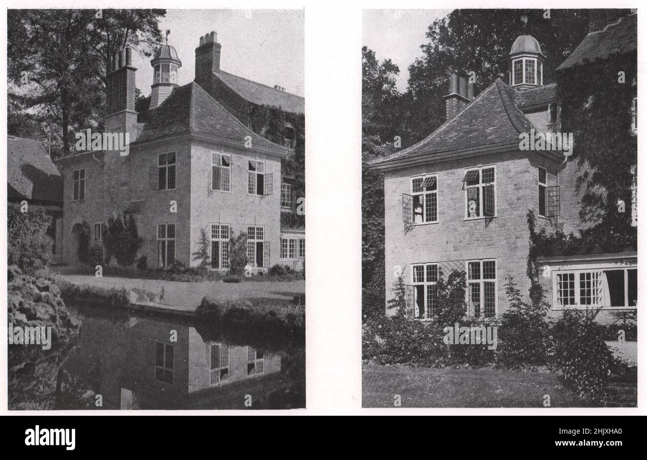 Aggiunte al Lodge, Eynsham, Oxon. Oxfordshire. Clough Williams Ellis Architect (1908) Foto Stock