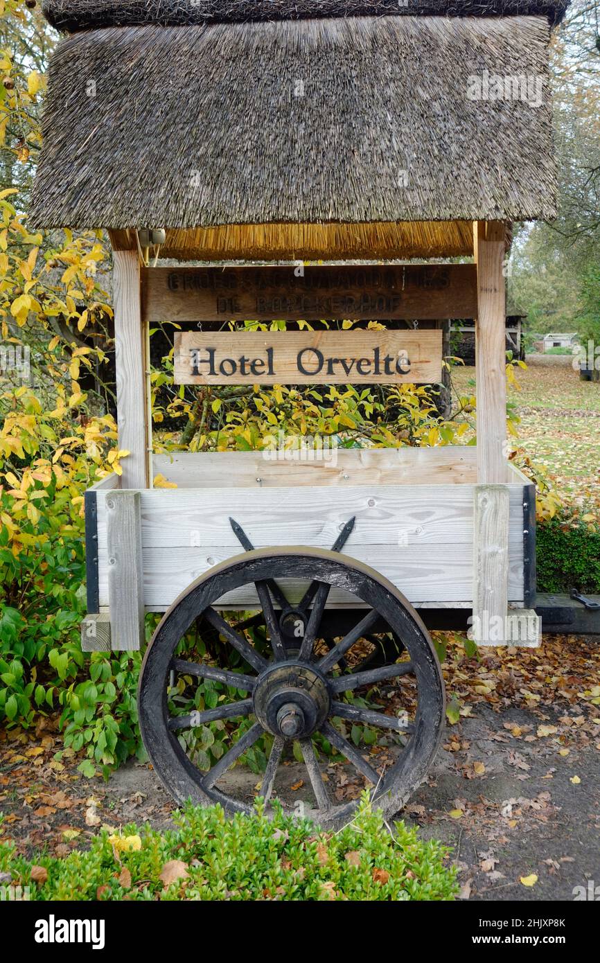 Orvelte, Drenthe, Paesi Bassi. Un museo vivente villaggio nel Drenthe Olanda stile. Foto Stock