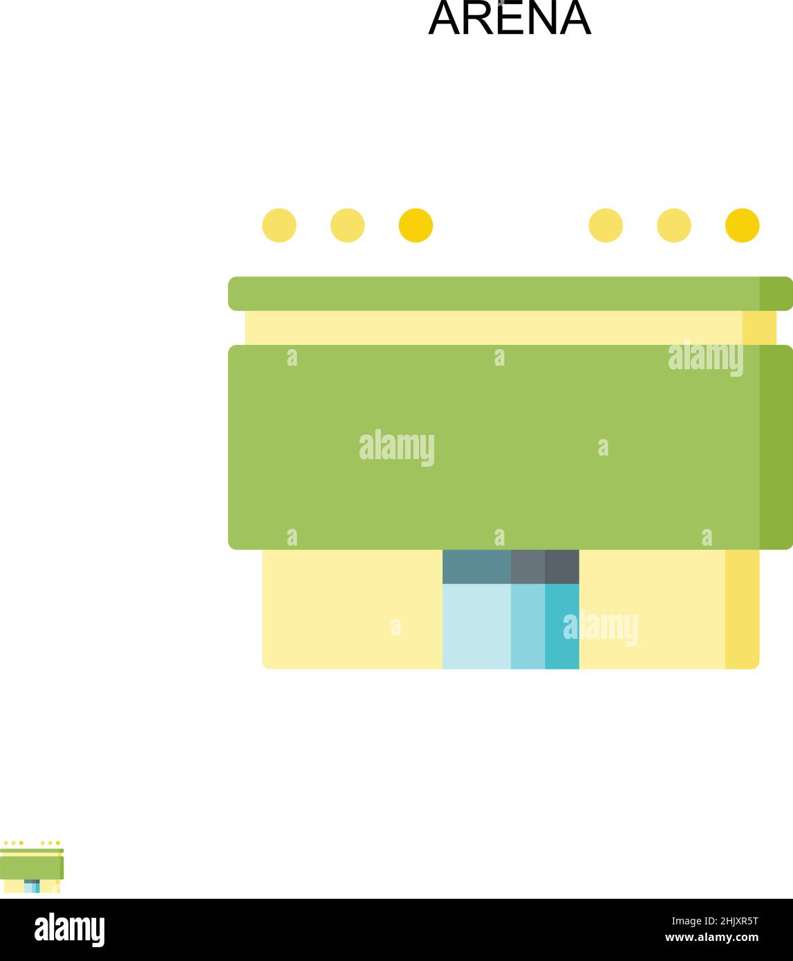 Icona vettore semplice Arena. Modello di disegno del simbolo di illustrazione per l'elemento dell'interfaccia utente mobile Web. Illustrazione Vettoriale