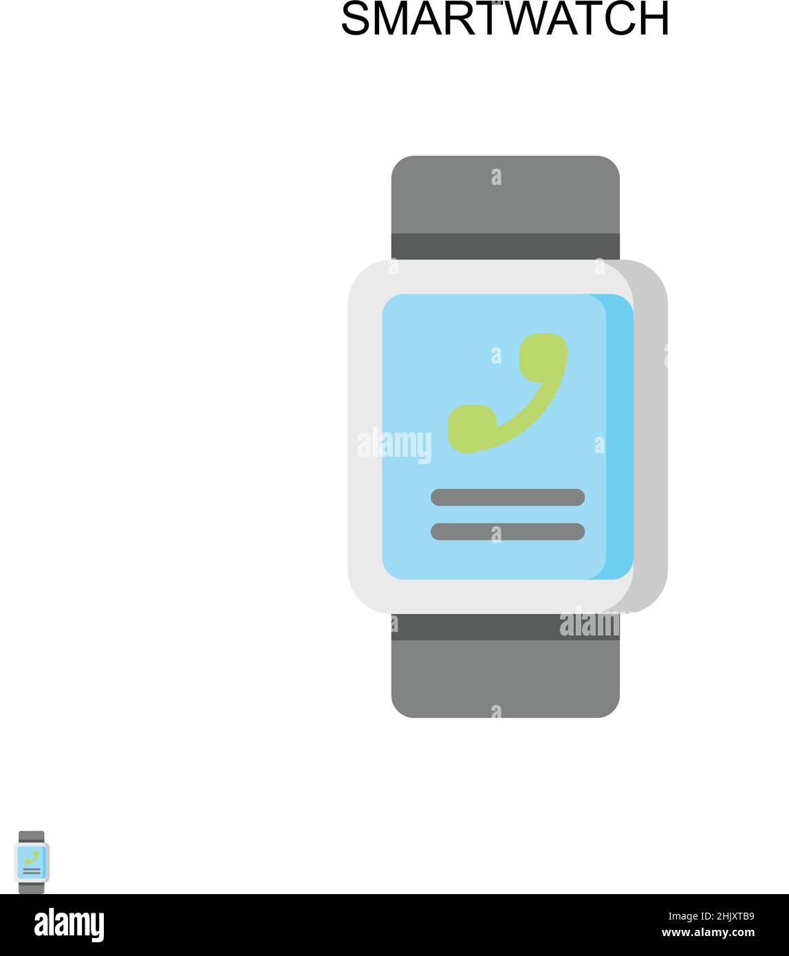 Icona vettore semplice smartwatch. Modello di disegno del simbolo di  illustrazione per l'elemento dell'interfaccia utente mobile Web Immagine e  Vettoriale - Alamy