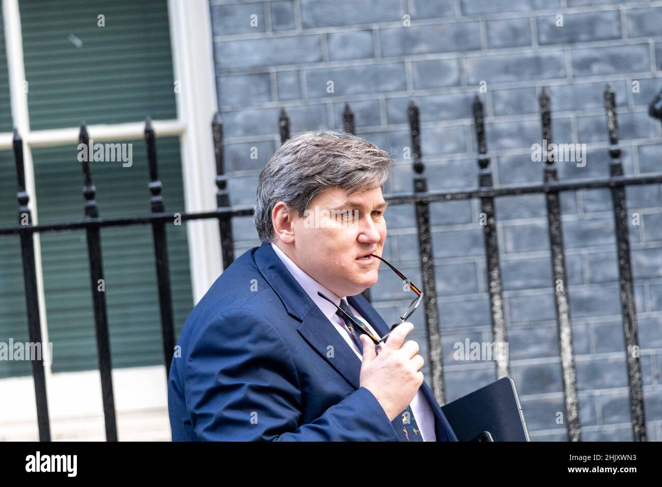 Londra, Regno Unito. 01st Feb 2022. Kit Malthouse, ministro della Giustizia, lascia un incontro di gabinetto al 10 Downing Street London. Credit: Ian Davidson/Alamy Live News Foto Stock
