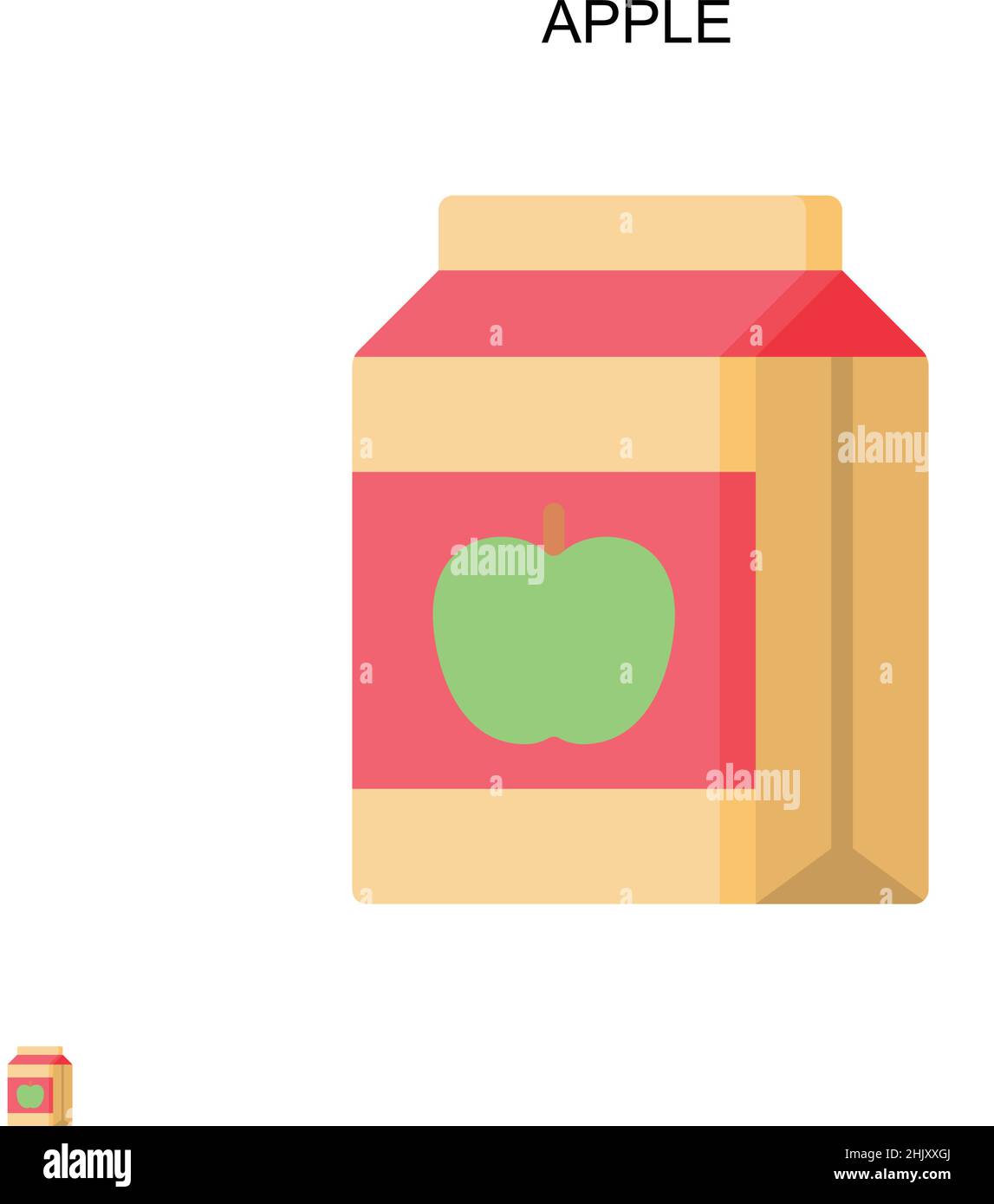 Icona Apple Simple Vector. Modello di disegno del simbolo di illustrazione per l'elemento dell'interfaccia utente mobile Web. Illustrazione Vettoriale