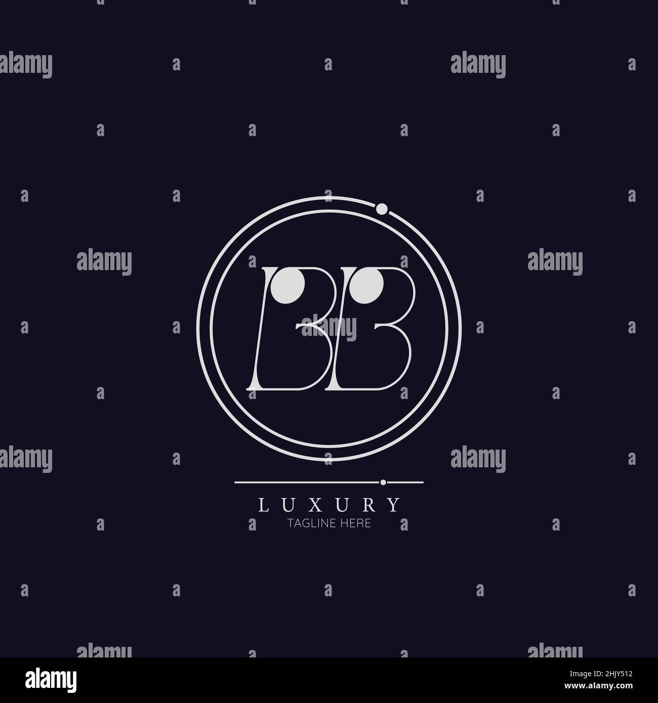 Unico moderno BB Letter Business Logo Design Alphabet icona Vector Symbol. Elegante e creativo modello con logo a lettere. Illustrazione Vettoriale