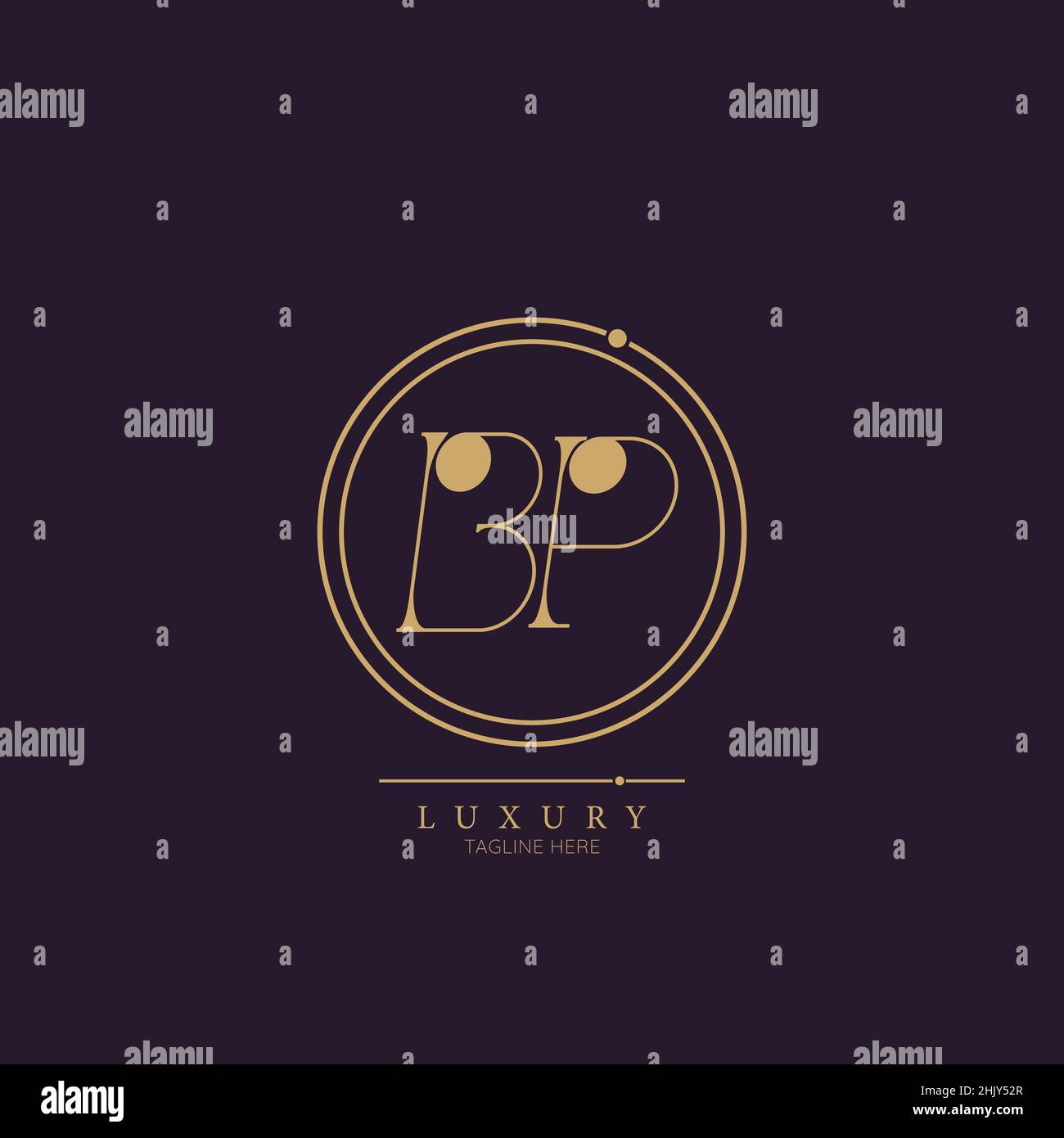 Unico moderno BP lettera Business Logo Design Alphabet icona Vector Symbol. Elegante e creativo modello con logo a lettere. Illustrazione Vettoriale