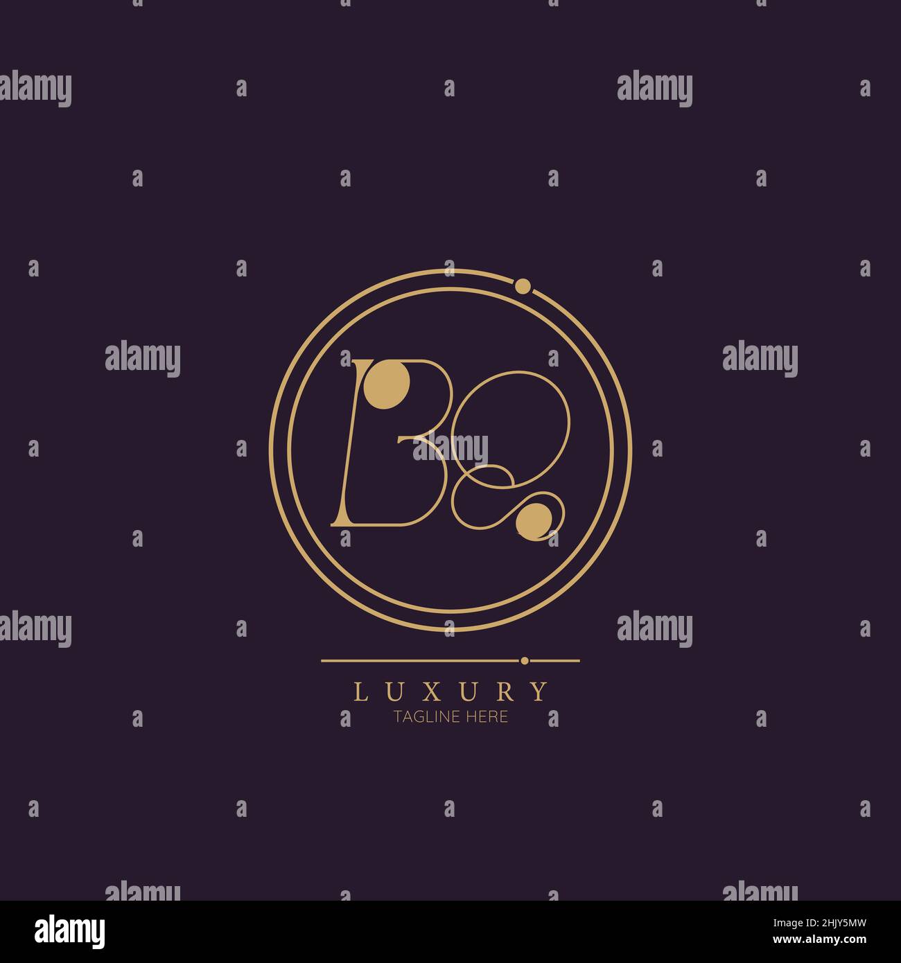 Unico moderno BQ Letter Business Logo Design Alphabet icona Vector Symbol. Elegante e creativo modello con logo a lettere. Illustrazione Vettoriale