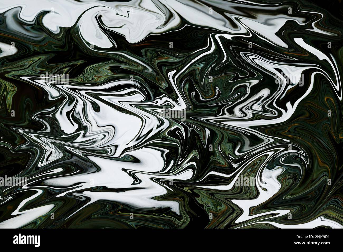 Onde psichedeliche, Abstract Digital Marbling Foto Stock