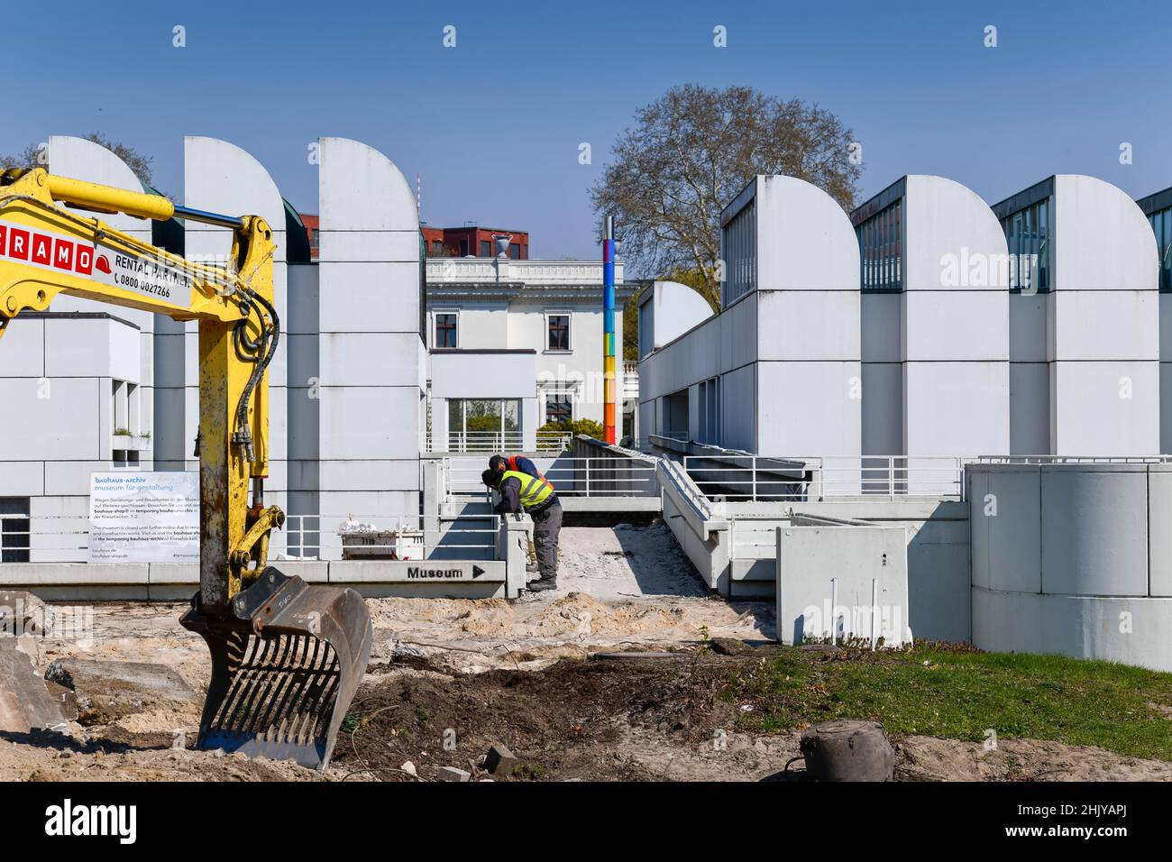 Renovierung, Bauhaus-Archiv, Museum für Gestaltung, Klingelhöferstraße, il Tiergarten, nel quartiere Mitte di Berlino, Deutschland Foto Stock