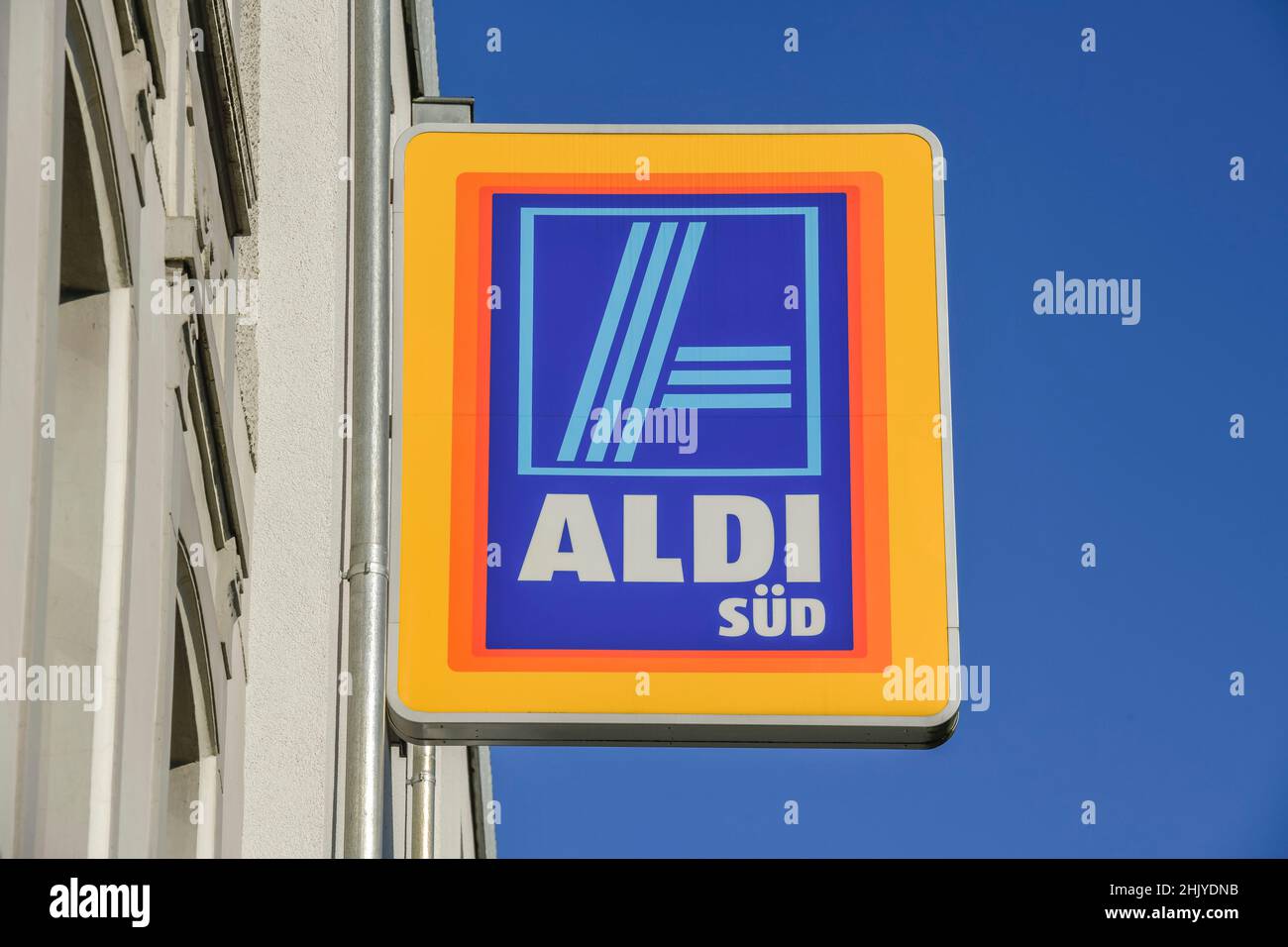 Logo ALDI Süd, Koeln, Nordrhein-Westfalen, Deutschland Foto Stock