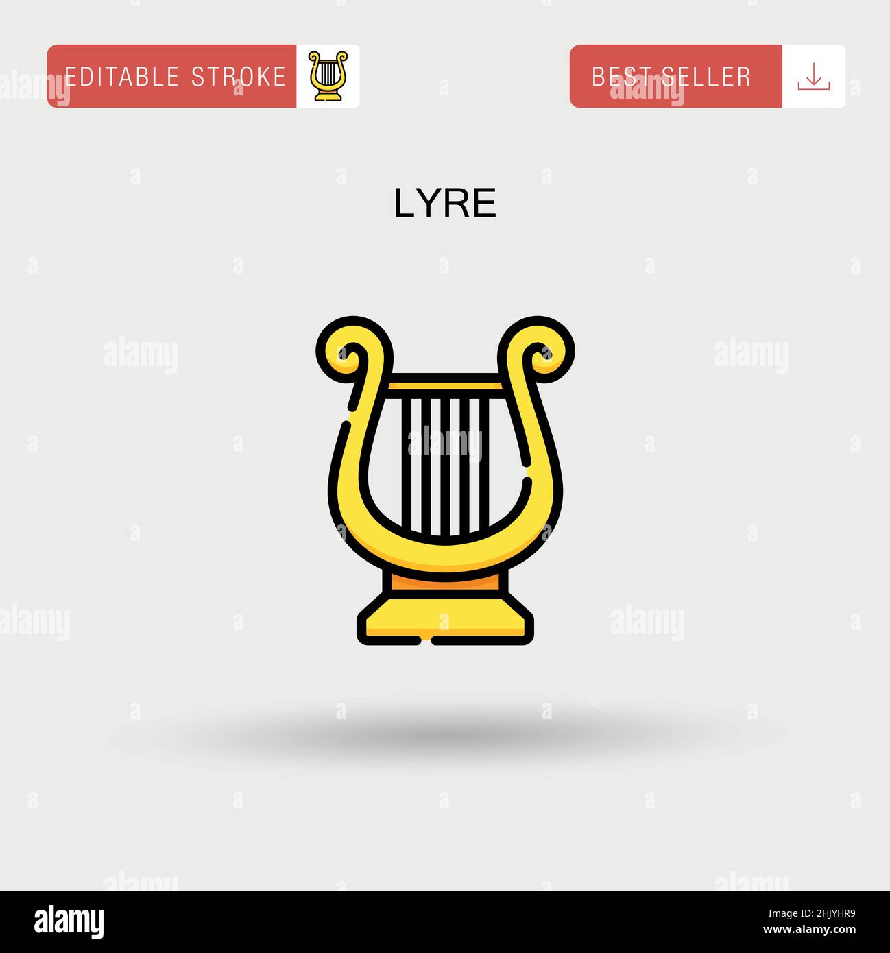 Icona Lyre Simple Vector. Illustrazione Vettoriale