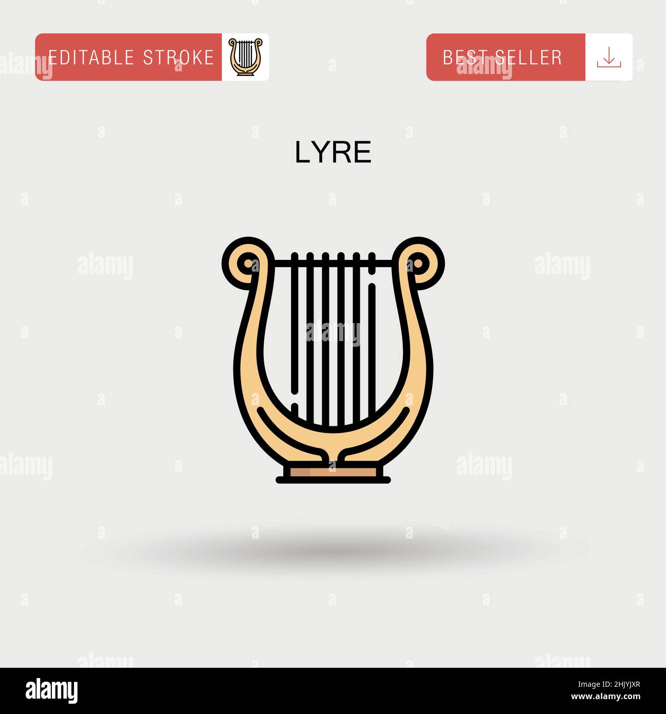 Icona Lyre Simple Vector. Illustrazione Vettoriale