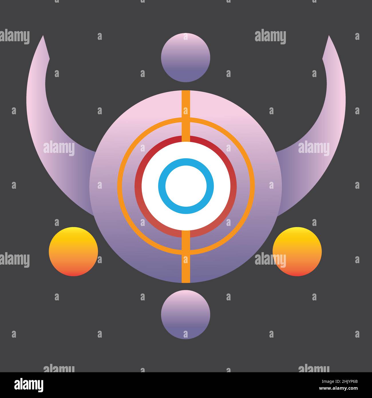 Modello di logo aziendale vettore astratto, icona di illustrazione del logo aziendale, disegno di logo vettoriale per aziende polivalenti Illustrazione Vettoriale