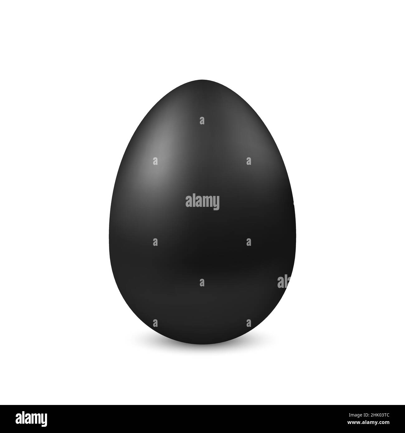 Vettore realistico uovo nero isolato. Buon uovo di pasqua su sfondo bianco. Decorazione per le vacanze di pasqua. 3D illustrazione Illustrazione Vettoriale
