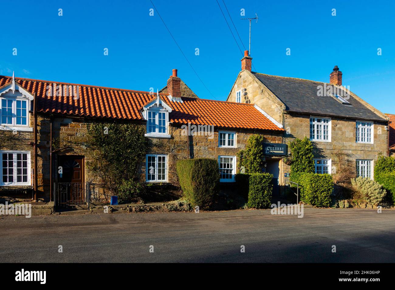 Il Ellerby Hotel e ristorante nel borgo di Ellerby North Yorkshire Foto Stock
