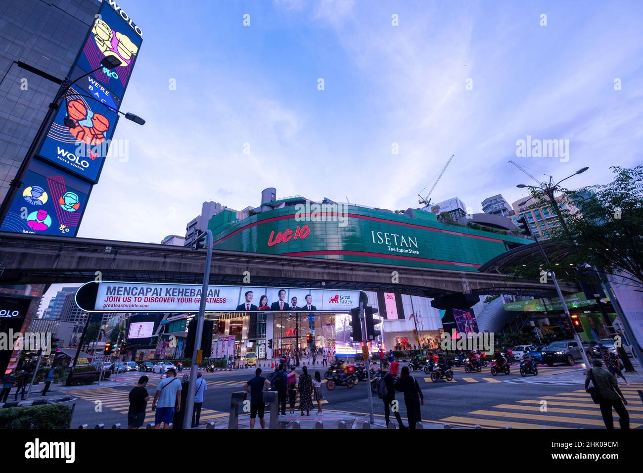 Kuala Lumpur, Malesia-Gennaio 2022 Lotto 10 Centro commerciale nel distretto di Bukit Bintang Foto Stock