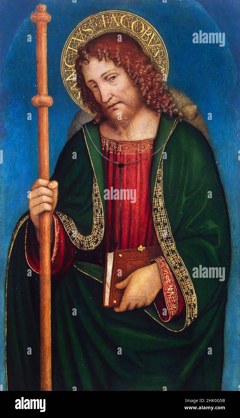 San Giacomo il Grande di Ambrogio Borgognone (c. 1470s-1523/1524), olio su legno, c. 1501 Foto Stock