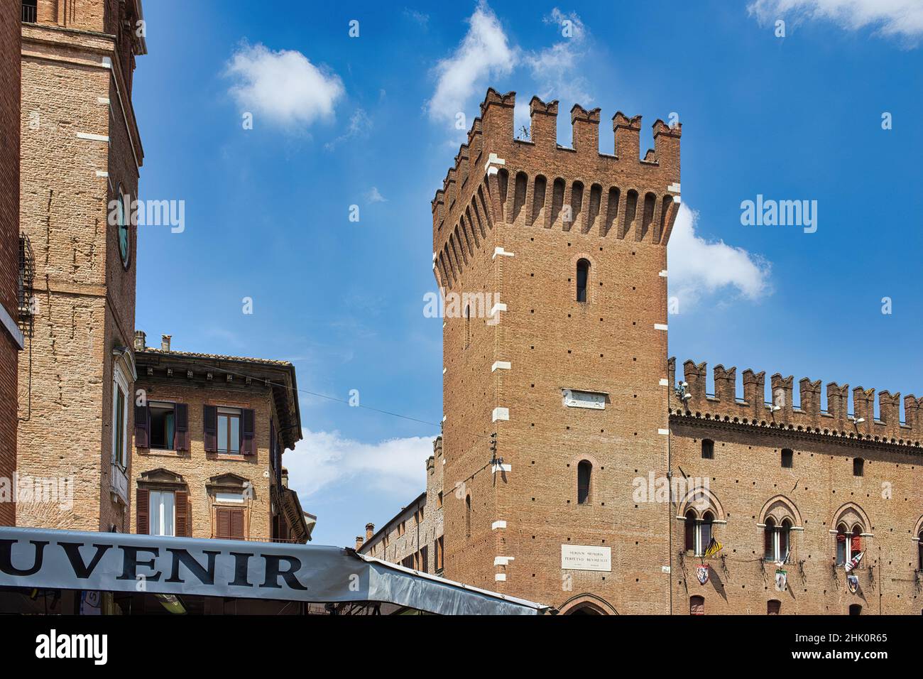 La splendida Ferrara, città patrimonio dell'umanità dell'UNESCO, Italia, Emilia Romagna Foto Stock
