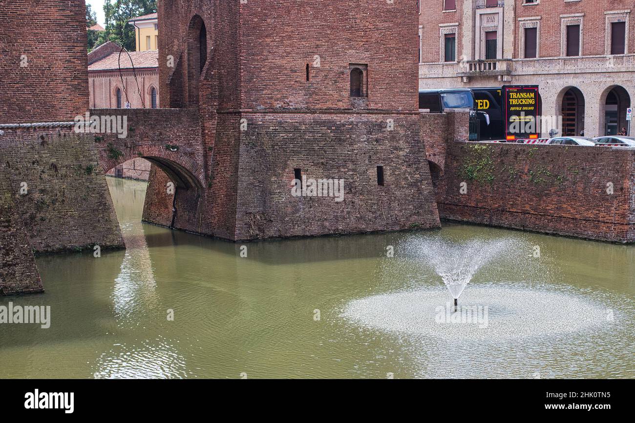 La splendida Ferrara, città patrimonio dell'umanità dell'UNESCO, Italia, Emilia Romagna Foto Stock