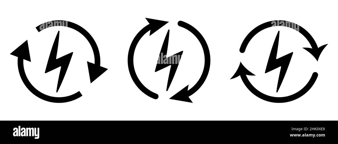 Set di icone per le energie rinnovabili Illustrazione Vettoriale