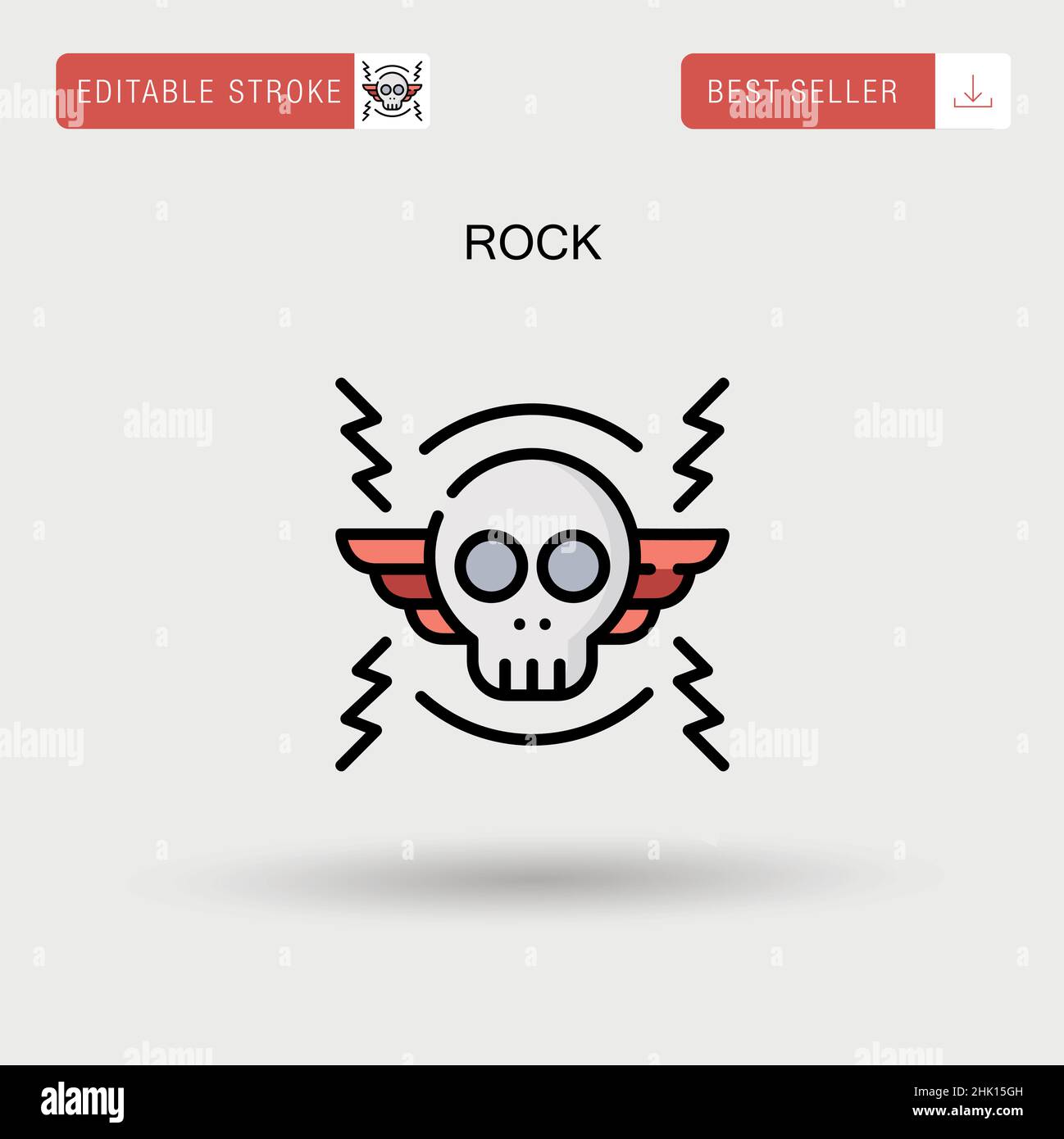 Icona del vettore Rock Simple. Illustrazione Vettoriale