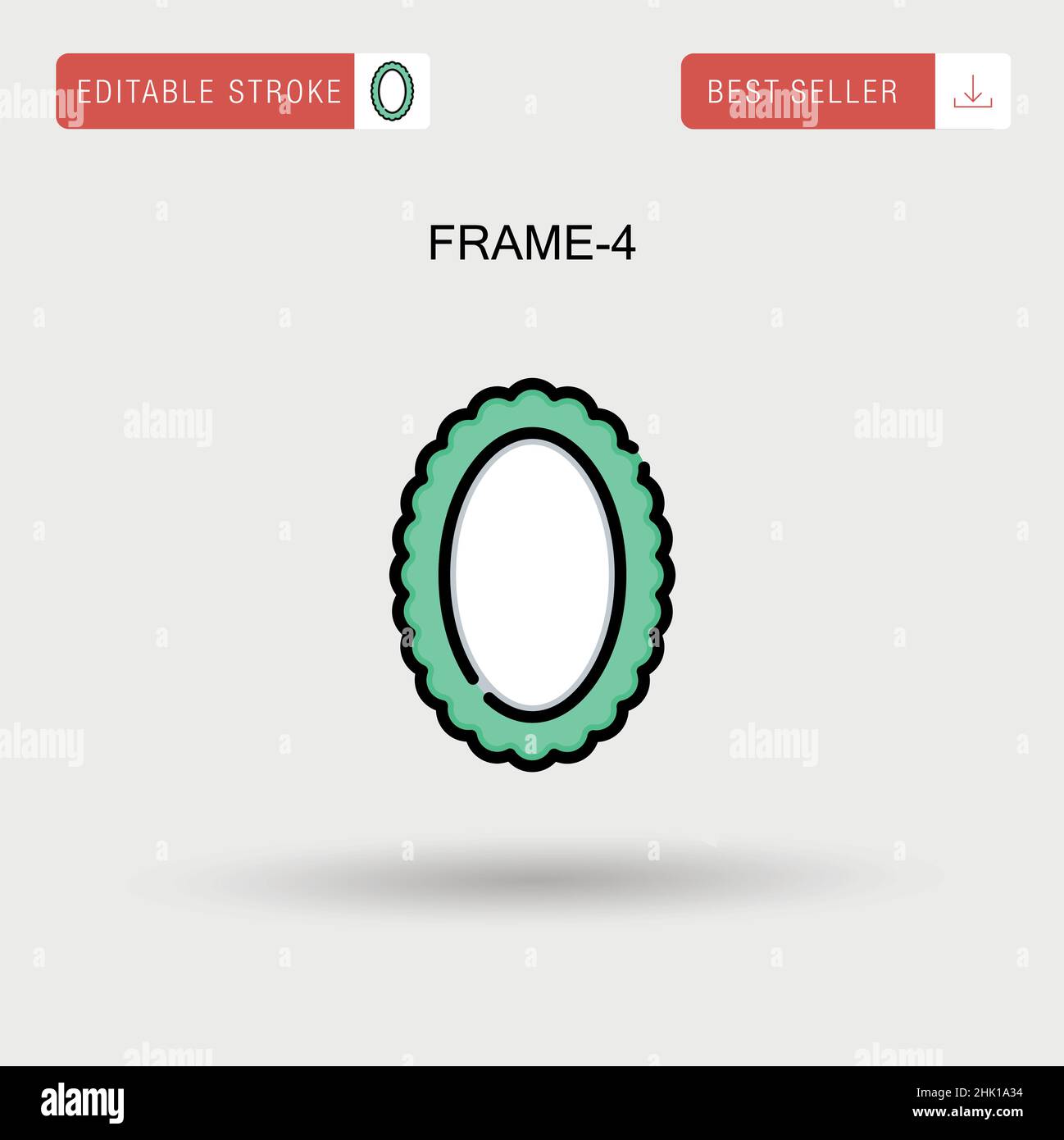 Frame-4 icona vettore semplice. Illustrazione Vettoriale