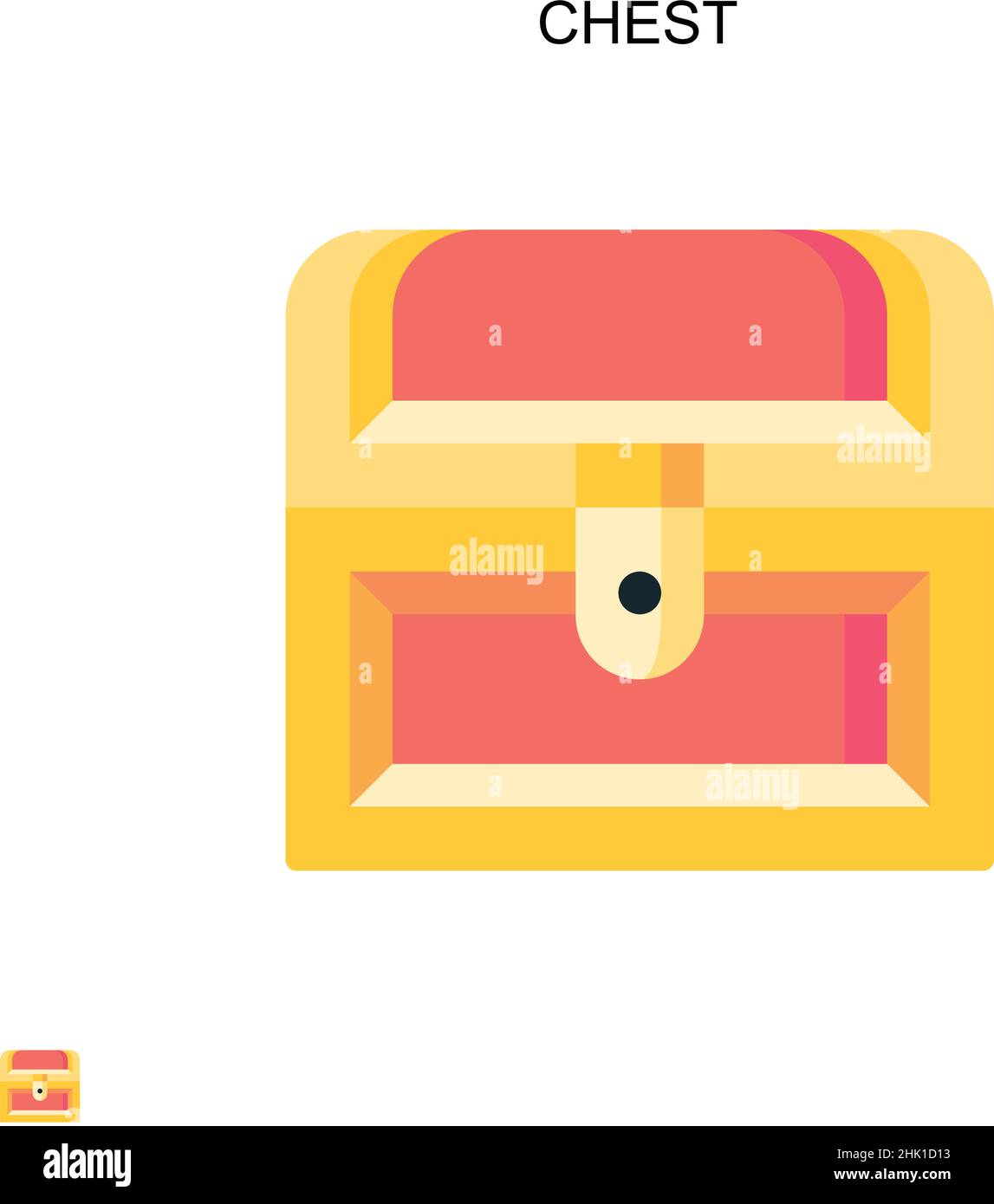 Icona vettore semplice torace. Modello di disegno del simbolo di illustrazione per l'elemento dell'interfaccia utente mobile Web. Illustrazione Vettoriale