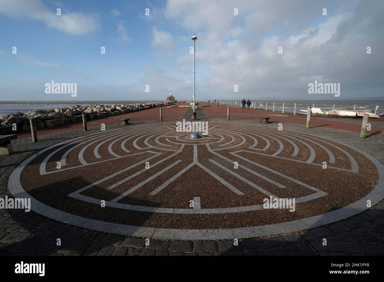 Morecambe, UK, 01/02/2022, il sito della proposta Eden Project North è visto a Morecambe come il progetto ha fatto un passo più vicino alla realtà dopo che i consiglieri del Lancashire hanno concesso il permesso di pianificazione per l'eco-attrazione di £125m. Eden Project North, che sarebbe stato costruito in cupole giganti e trasparenti sul lungomare di Morecambe, viene presentato al governo come un’iniziativa “pronta per la pala” che potrebbe aiutare a rilanciare la città costiera privata, Morecambe, Regno Unito. Credit: Jon Super/Alamy Live News. Foto Stock