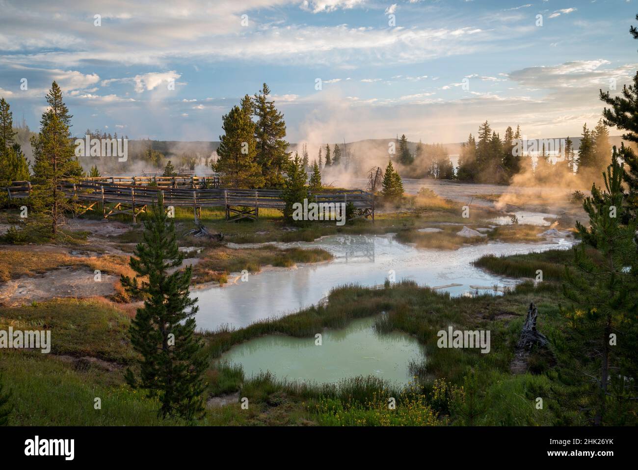 West Thumb Geyser Basin, parco nazionale di Yellowstone, Wyoming. Foto Stock