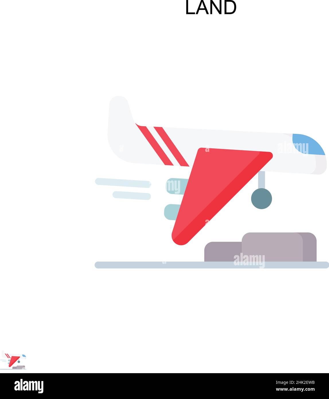 Icona vettore terra semplice. Modello di disegno del simbolo di illustrazione per l'elemento dell'interfaccia utente mobile Web. Illustrazione Vettoriale