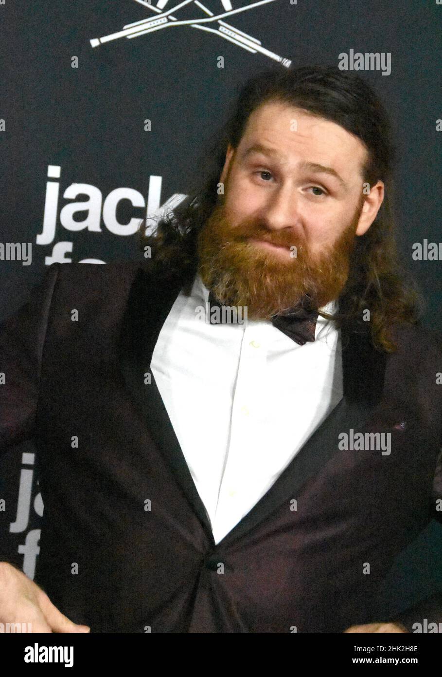 Los Angeles, California, USA 1st Febbraio 2022 il wrestler WWE Sami Zayn partecipa al Paramount Pictures 'Jackass Forever' US Premiere al TCL Chinese Theatre il 1 Febbraio 2022 a Los Angeles, California, USA. Foto di Barry King/Alamy Live News Foto Stock