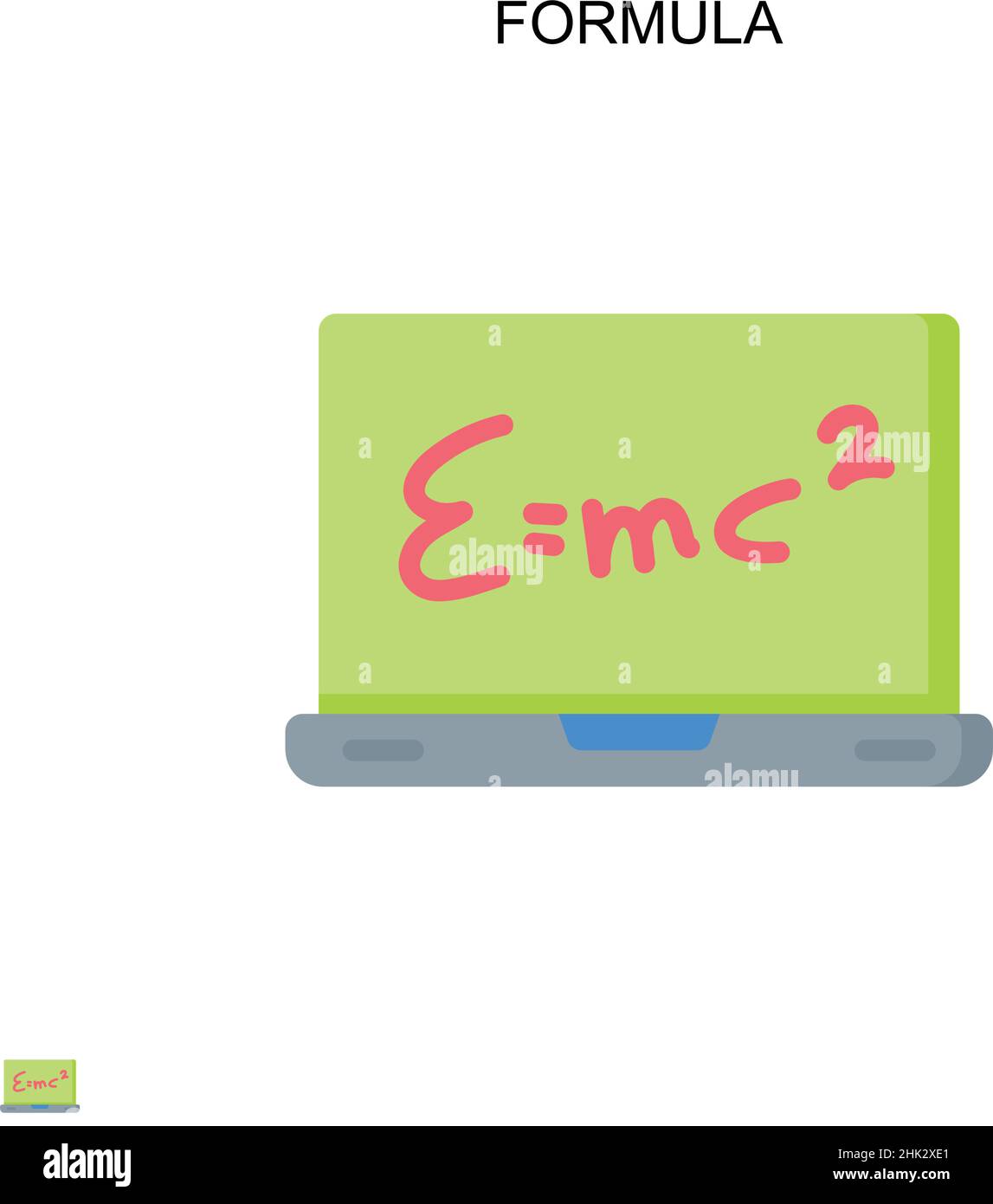 Icona vettore formula semplice. Modello di disegno del simbolo di illustrazione per l'elemento dell'interfaccia utente mobile Web. Illustrazione Vettoriale
