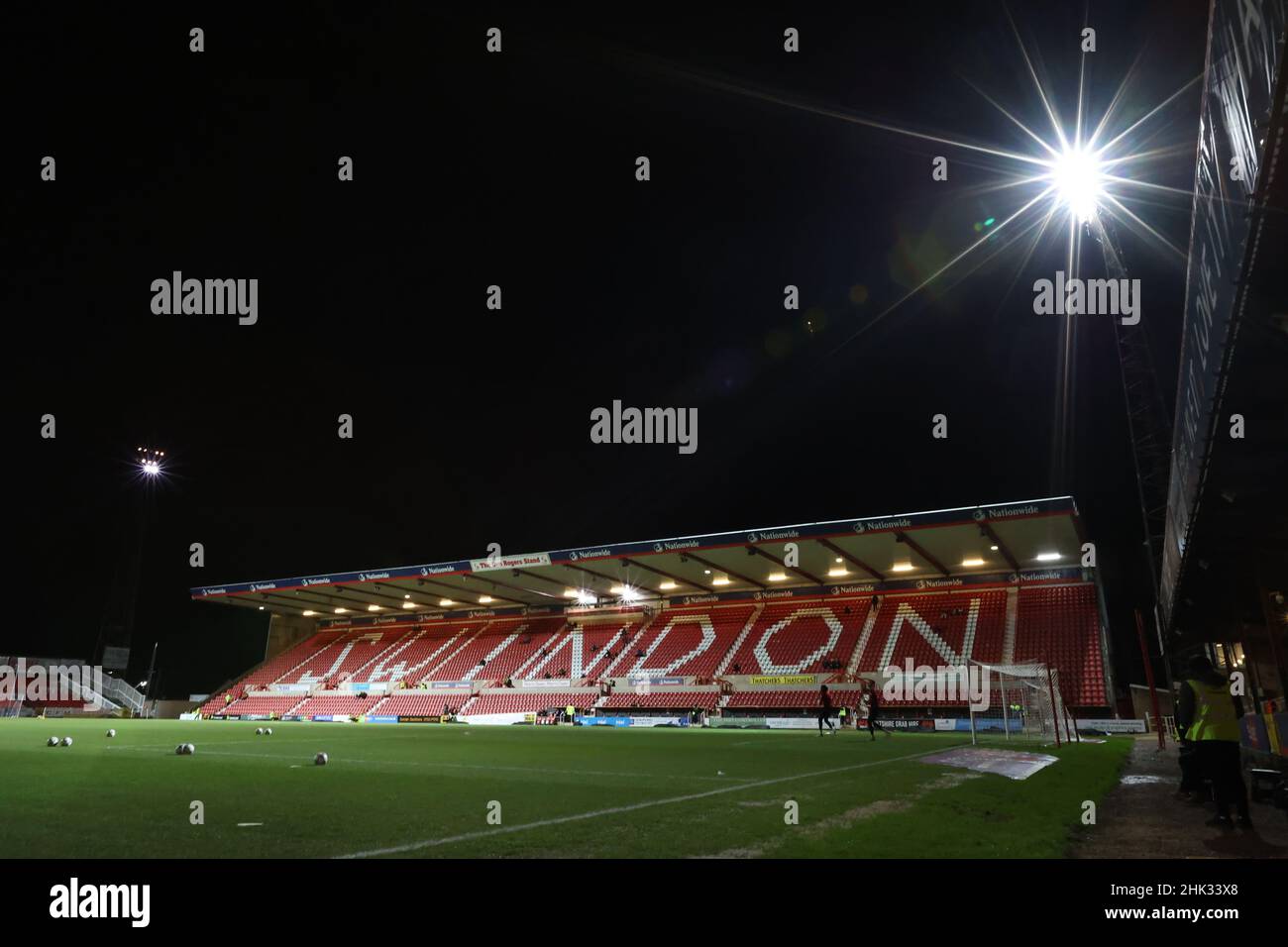 Vista generale dello stadio prima della EFL League due partite tra Swindon Town e Crawley Town al Energy Check County Ground . 2nd febbraio 2022 Foto Stock