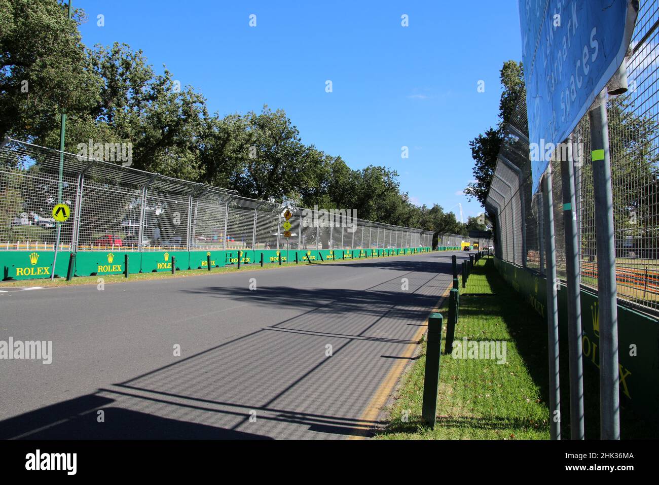 Formula uno pista Albert Park Circuit a Melbourne, Australia Foto Stock