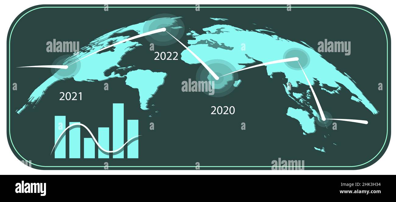 Analisi dei dati. Tecnologia scientifica. Illustrazione vettoriale a EPS10 livelli. Elementi di questa immagine forniti dalla NASA. Illustrazione Vettoriale