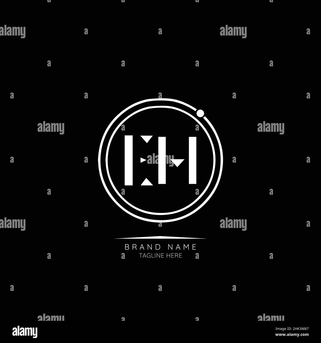 Moderno di lusso EH Letter Business Logo Design Alphabet icona Vector Symbol. Modello creativo con logo a lettere minimale. Illustrazione Vettoriale